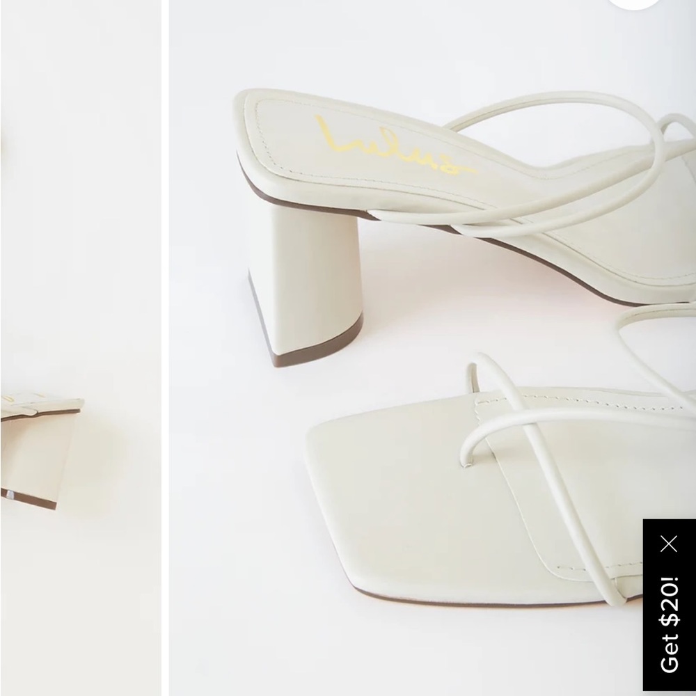 Lulu’s Jocelynn Bone Strappy High Heel Sandals - Picture 3 of 6